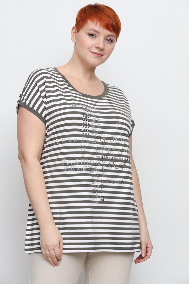 Футболка Doris Streich в полоску серая