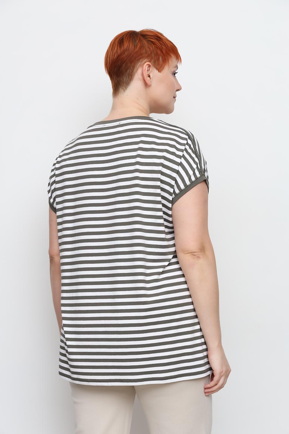 Футболка Doris Streich в полоску серая