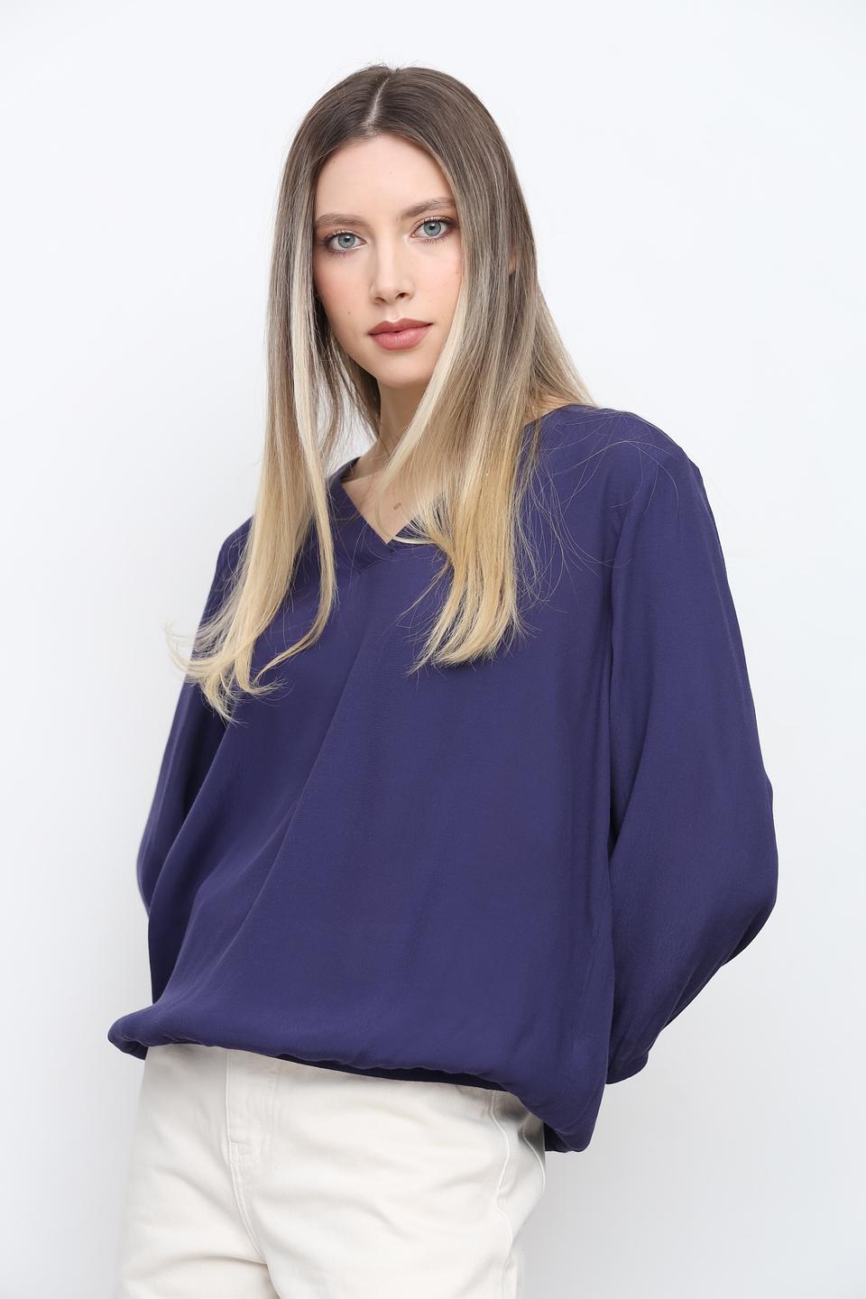 Блуза Tom Tailor вискоза, синяя