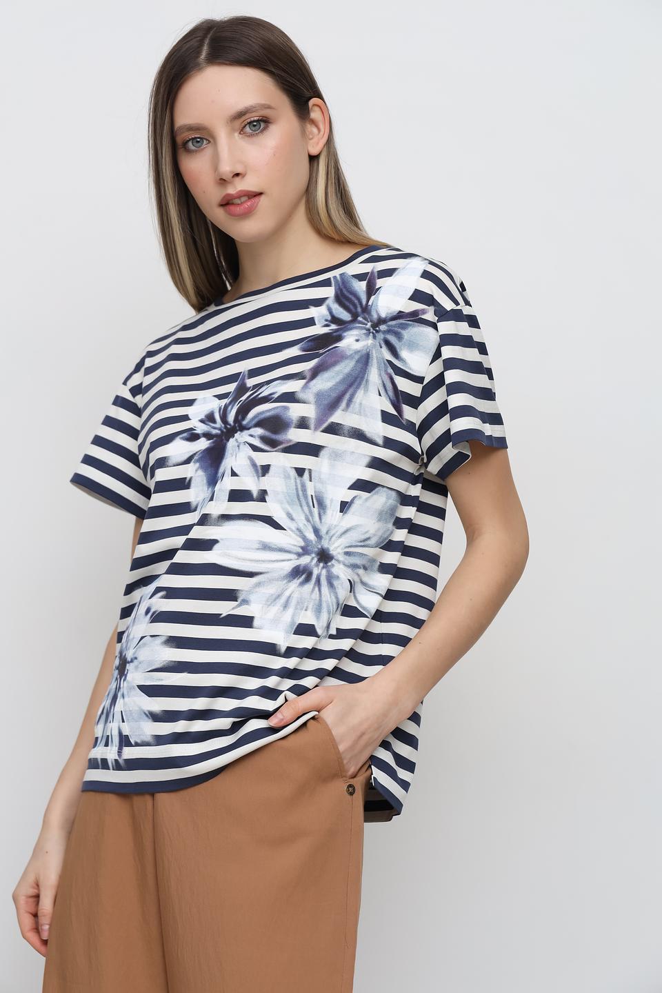 Футболка Penny Black в полоску с принтом