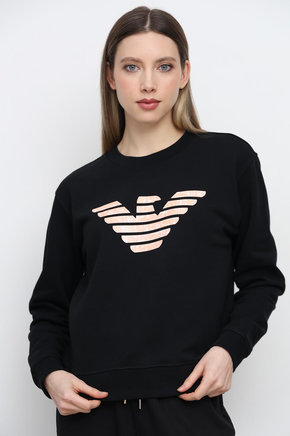 Толстовка Emporio Armani чёрная с логотипом