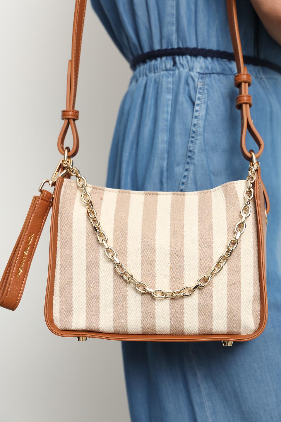 Сумка Penny Black в полоску бежевый