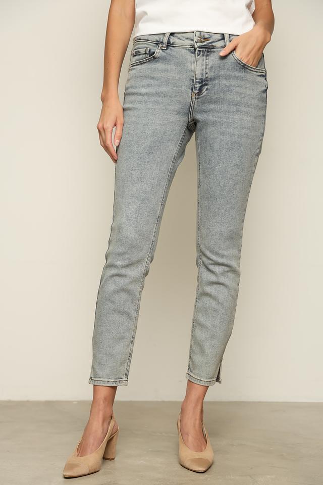 Джинсы Oui серый кислотный