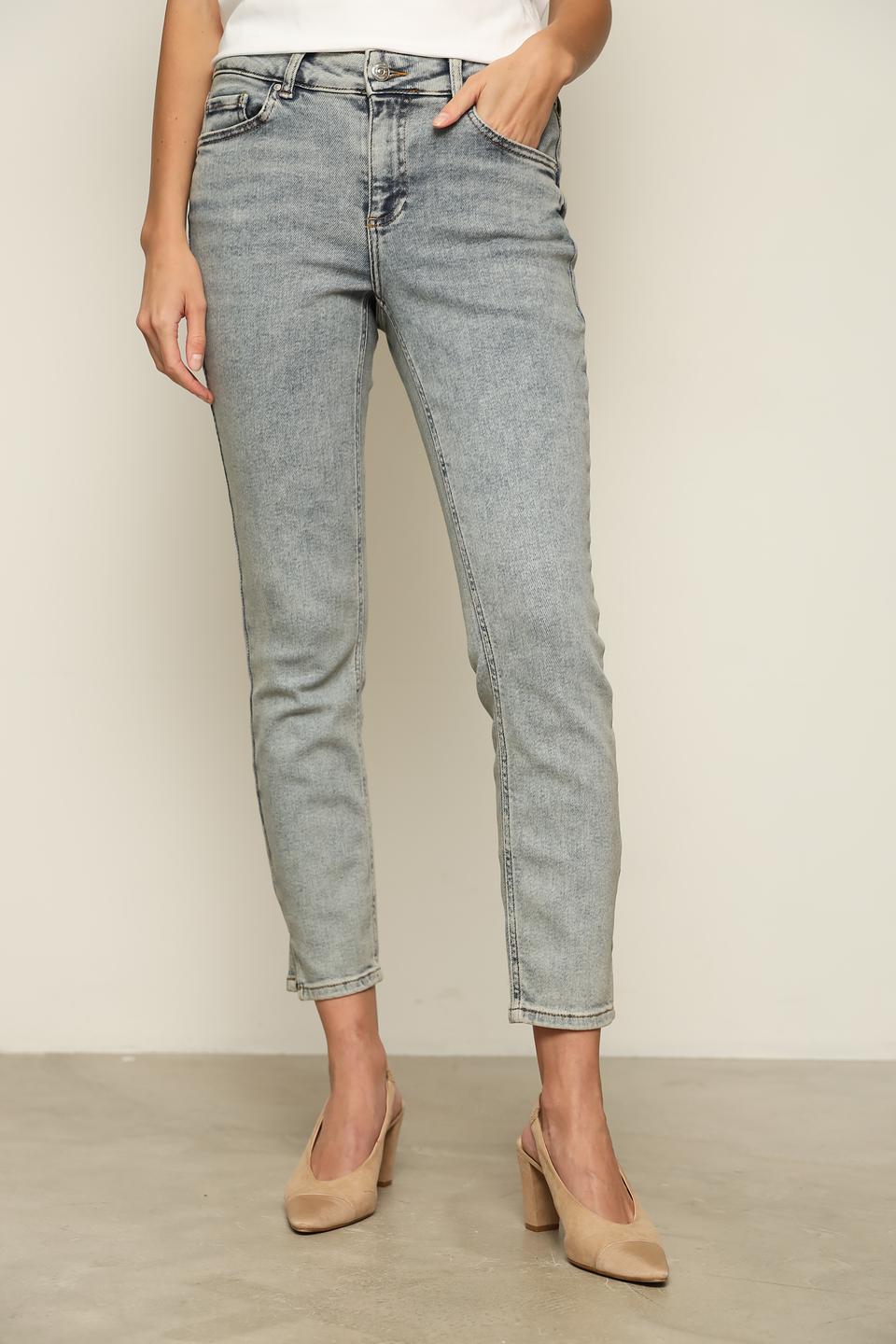 Джинсы Oui серый кислотный