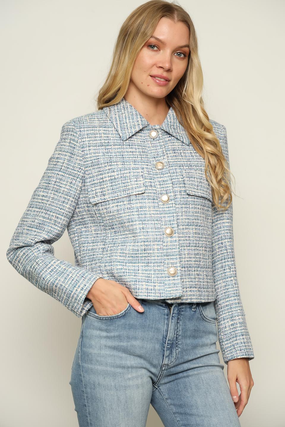 Жакет Gerry Weber в клетку голубой