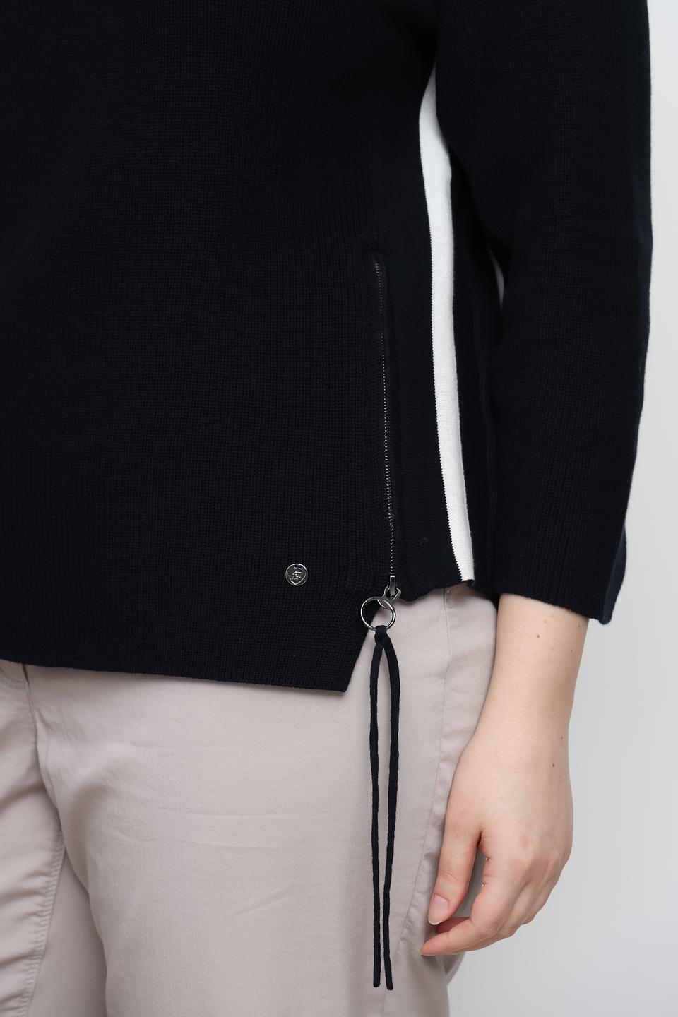 Пуловер Frapp чёрный с молнией