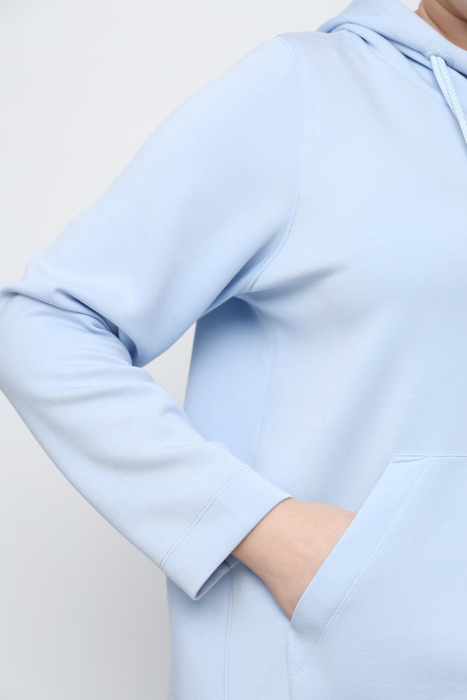 Толстовка Frapp голубая с капюшоном
