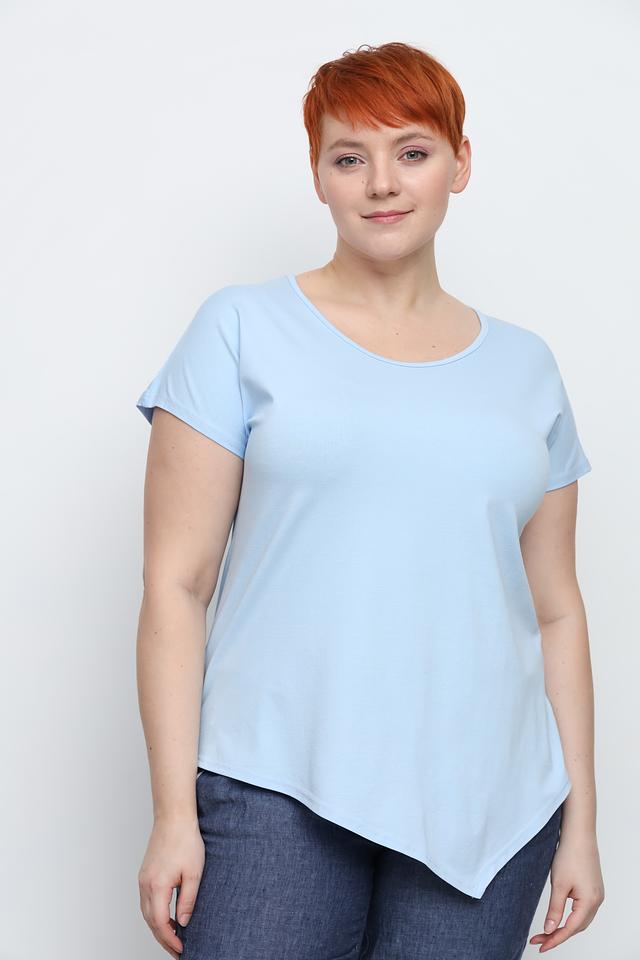 Блуза Doris Streich асимметричный подол голубой