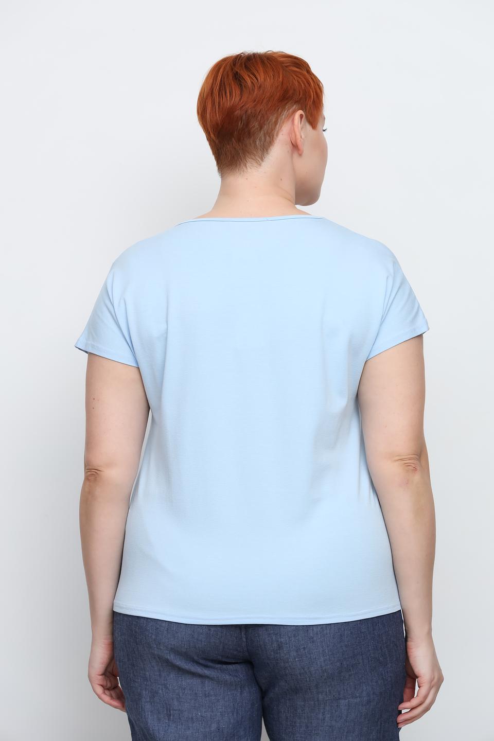 Блуза Doris Streich асимметричный подол голубой