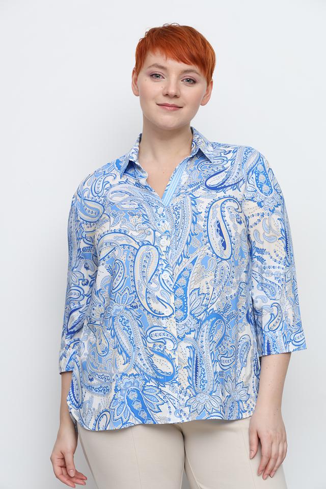 Рубашка SE Stenau с узором пейсли голубой