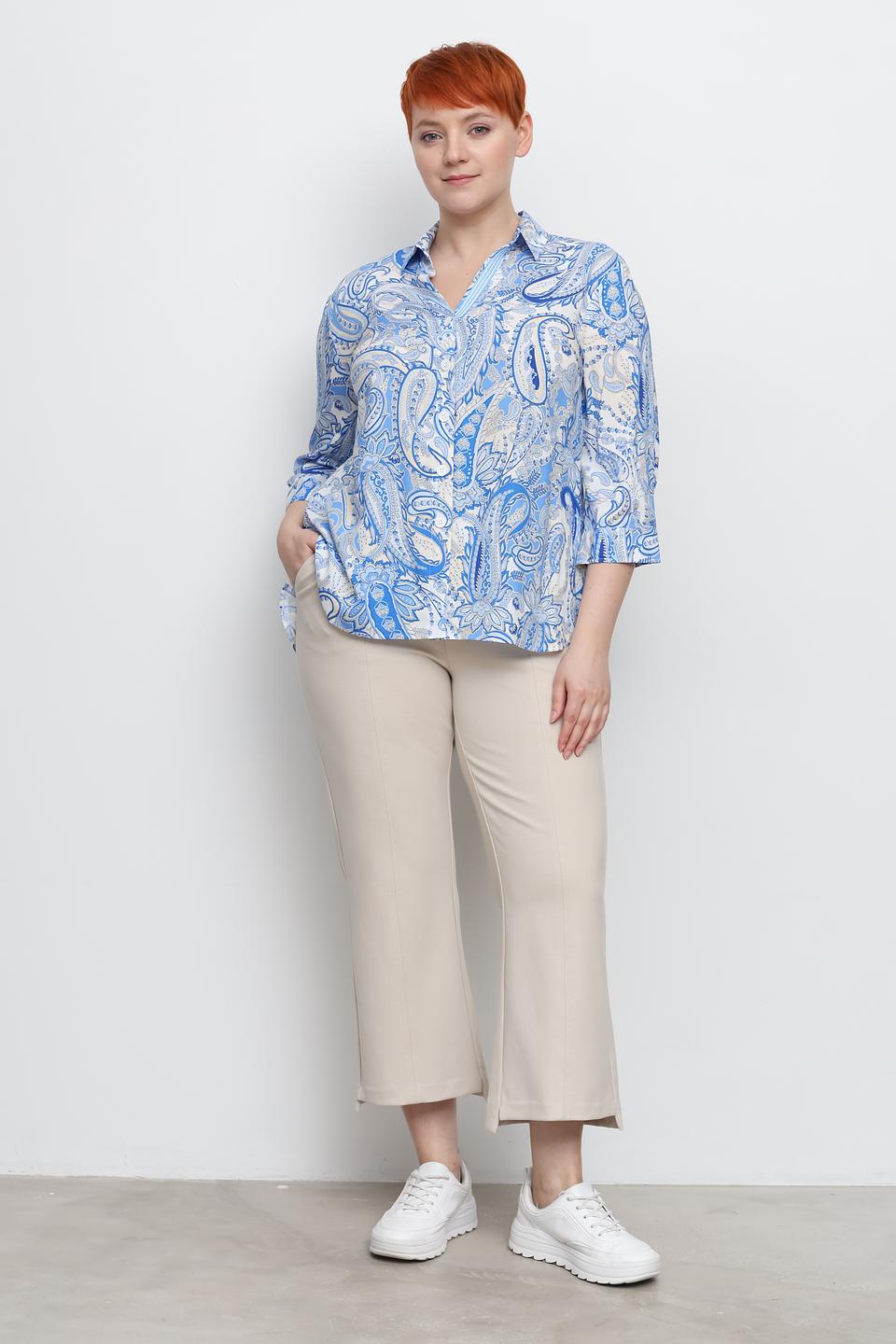 Рубашка SE Stenau с узором пейсли голубой