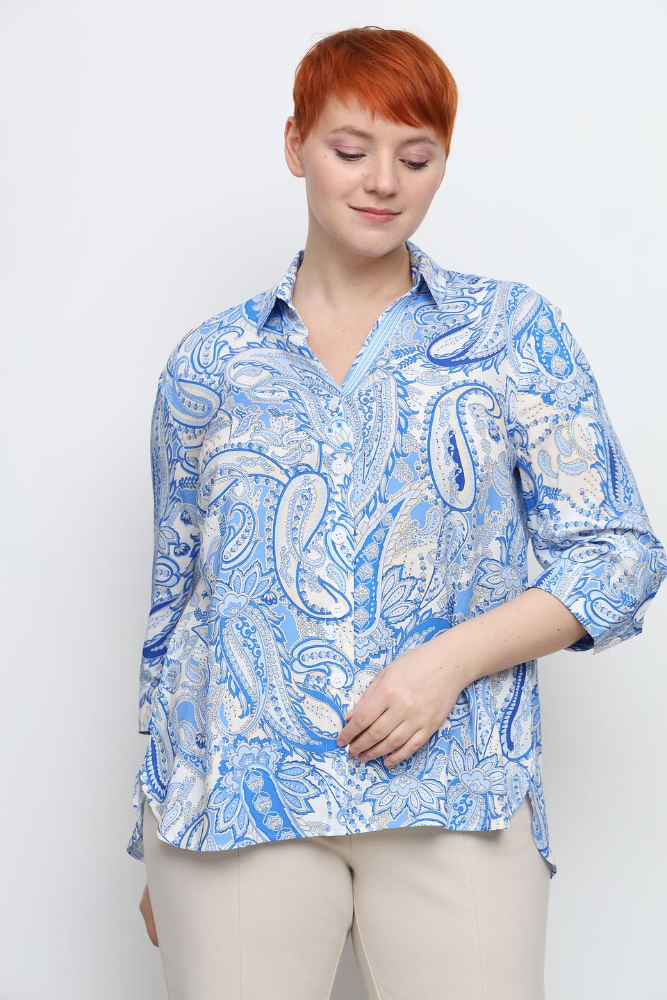 Рубашка SE Stenau с узором пейсли голубой