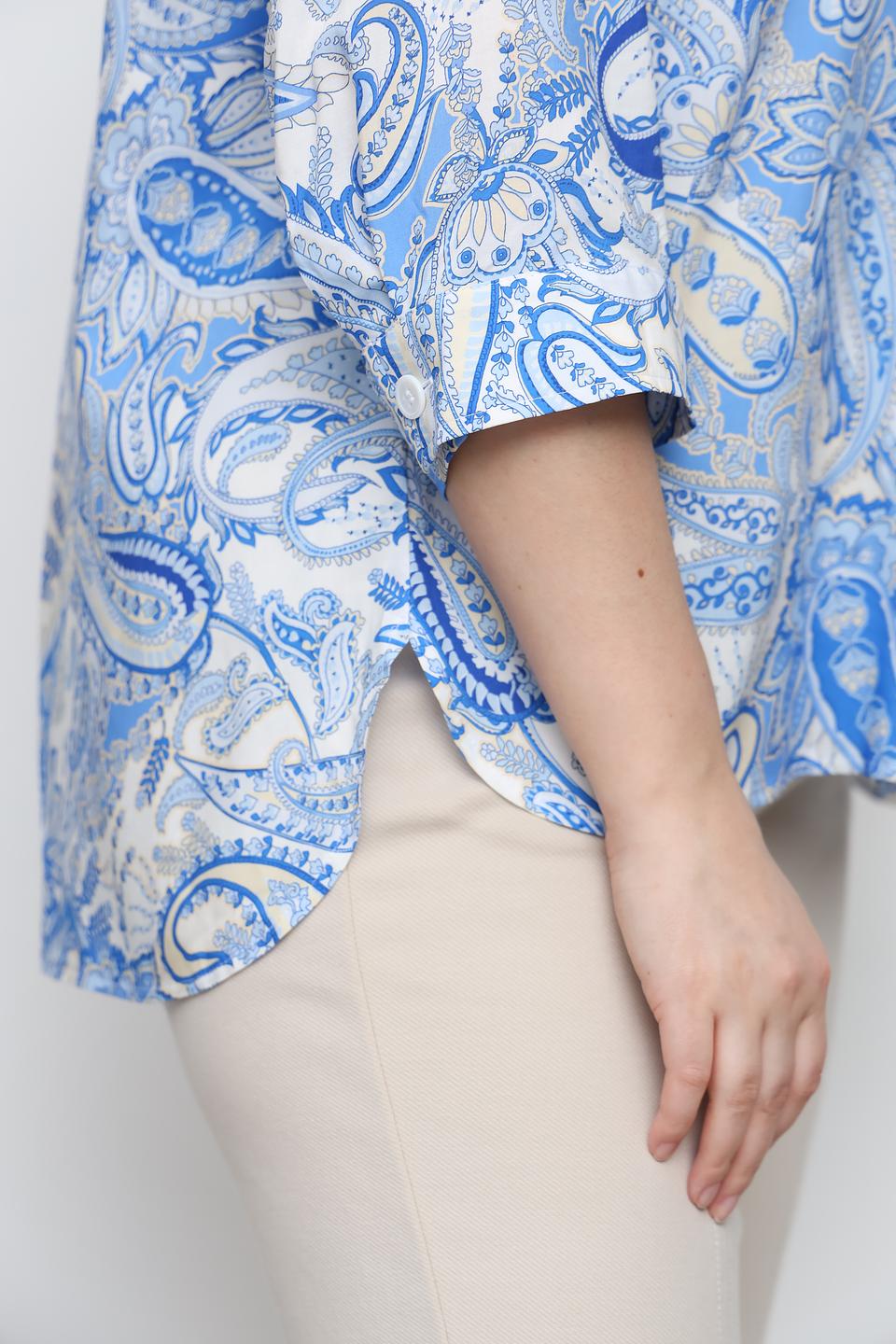 Рубашка SE Stenau с узором пейсли голубой