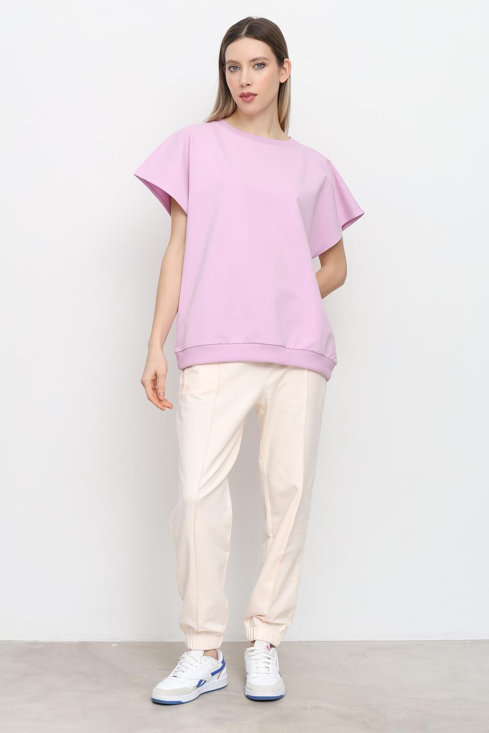 Футболка UNQ женская лавандовая с принтом