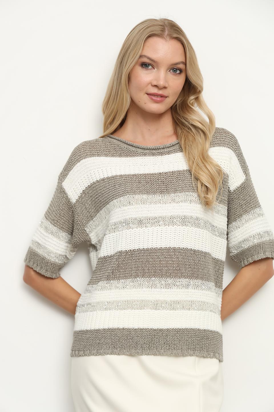 Пуловер Bianca в полоску