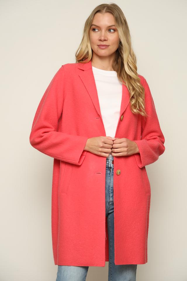 Пальто Oui коралловое