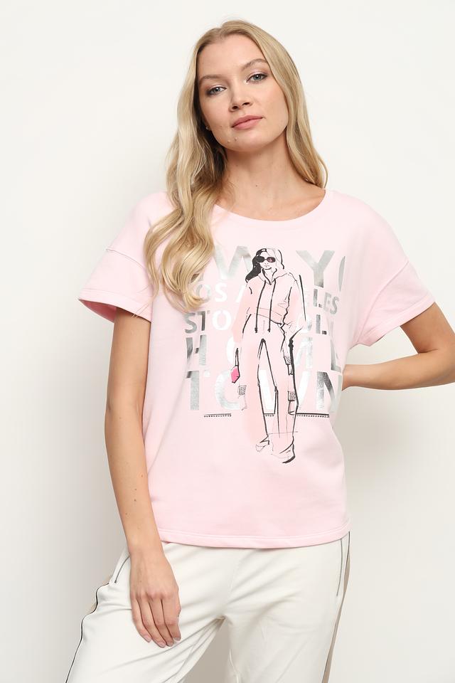 Футболка Monari с принтом розовый