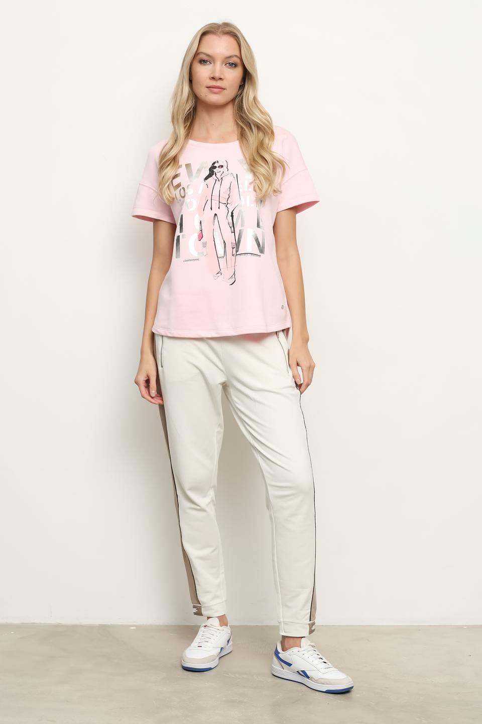 Футболка Monari с принтом розовый