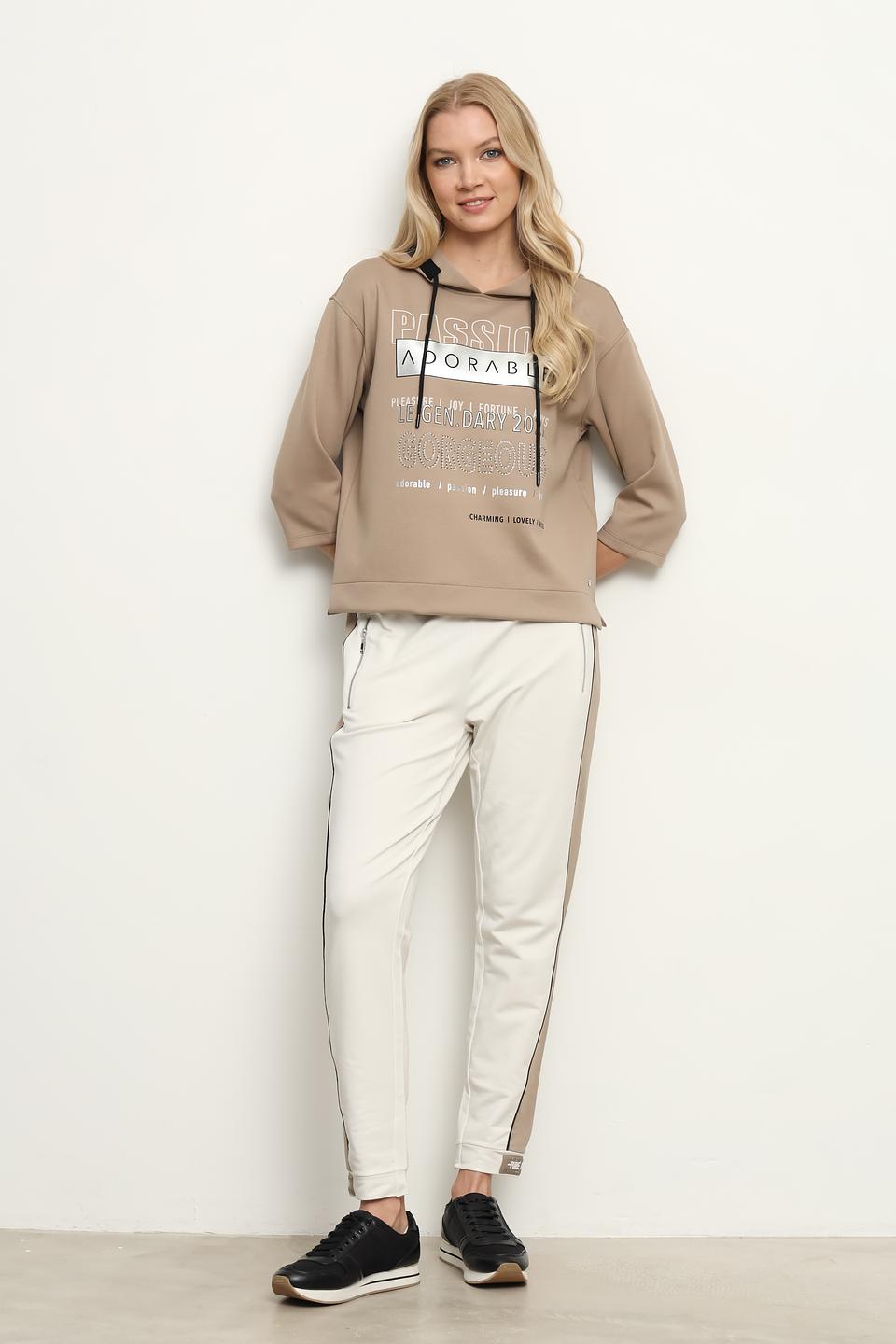 Толстовка Monari с принтом бежевая