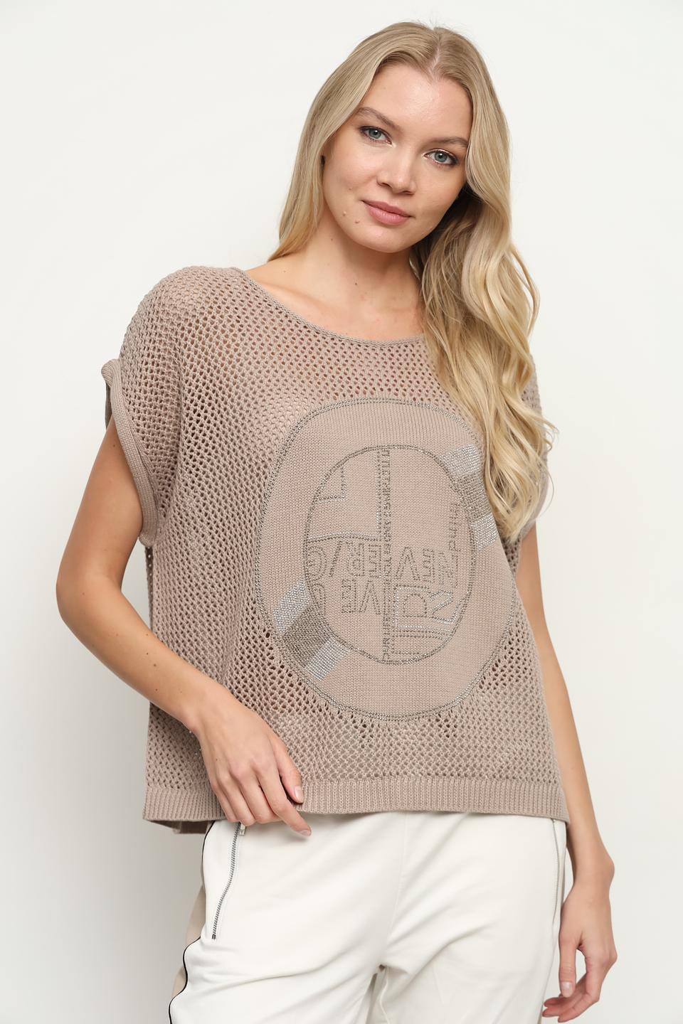 Жилет Monari с принтом бежевый