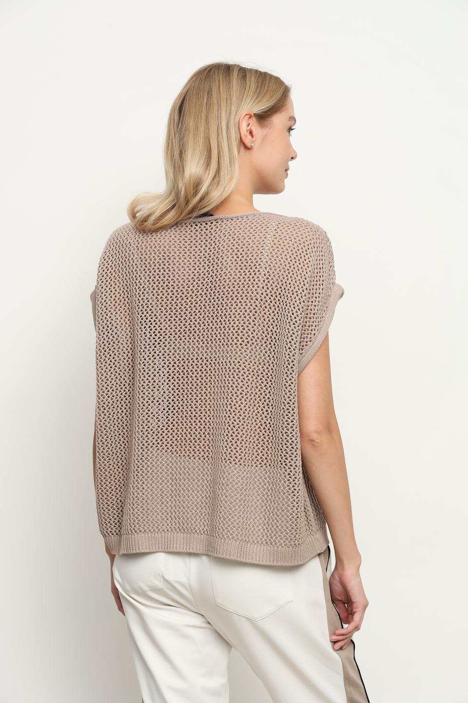 Жилет Monari с принтом бежевый