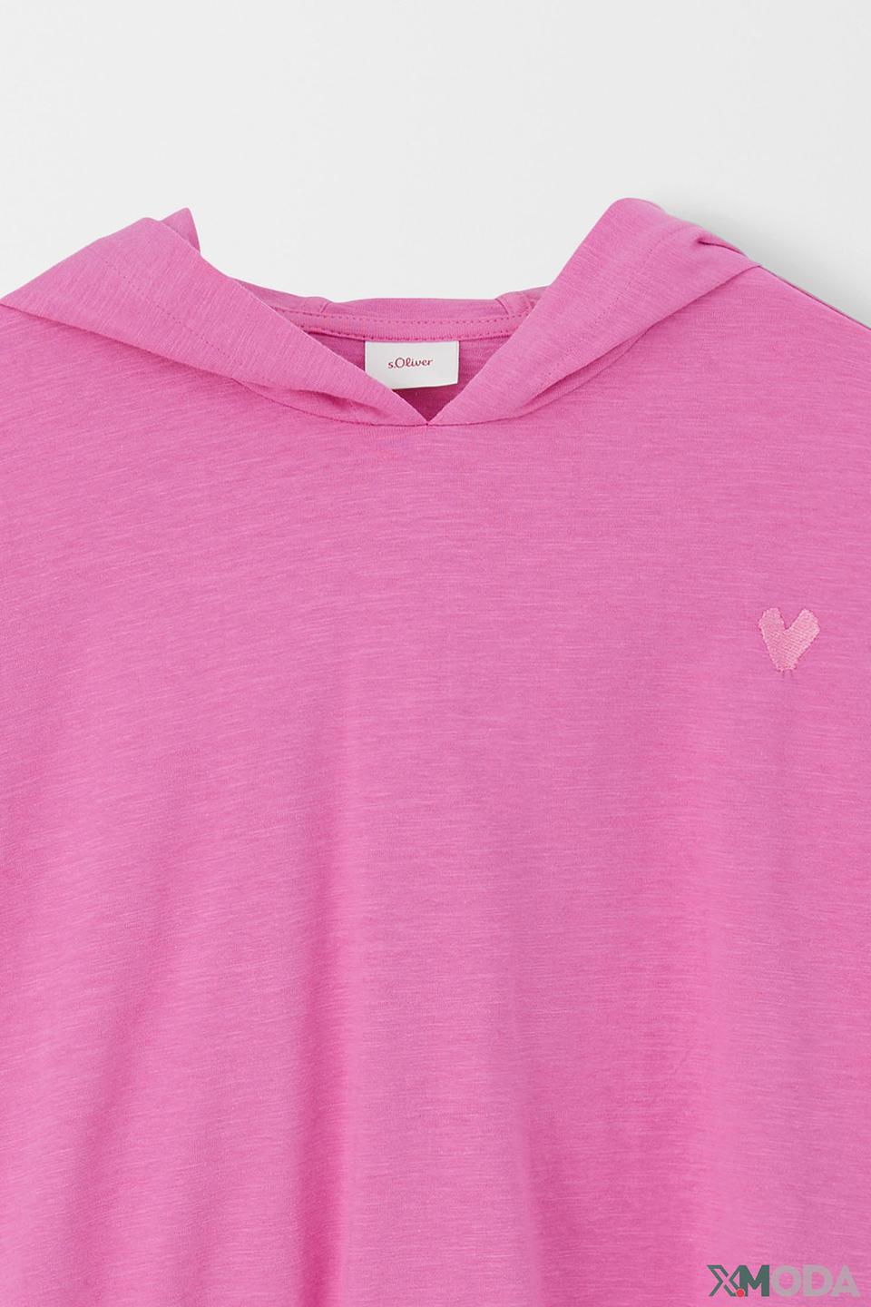 Футболка с капюшоном s.Oliver розовая