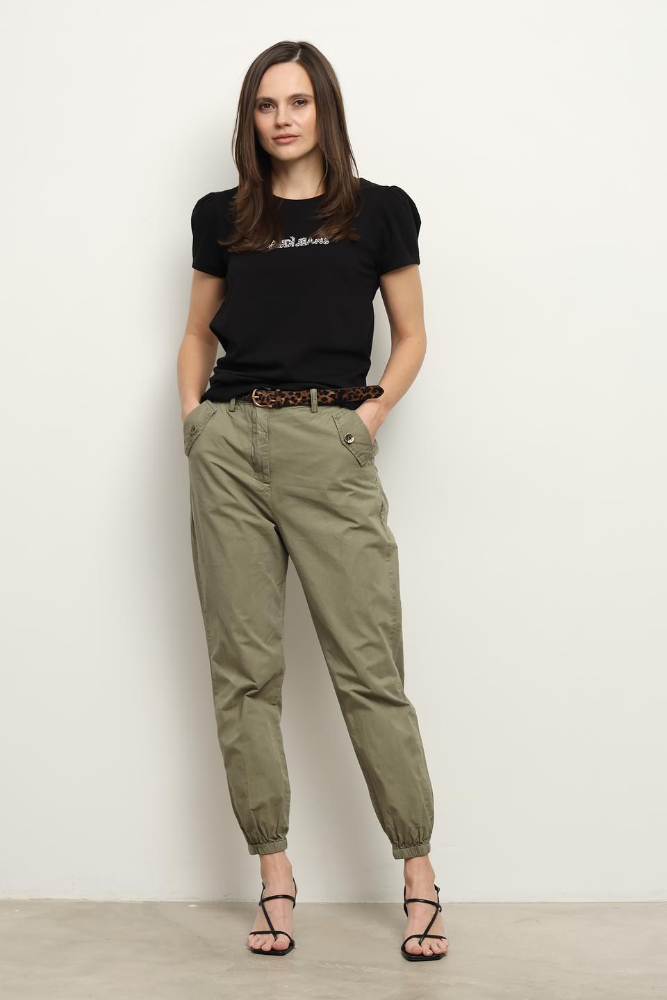 Брюки Gaudi хаки с карманами