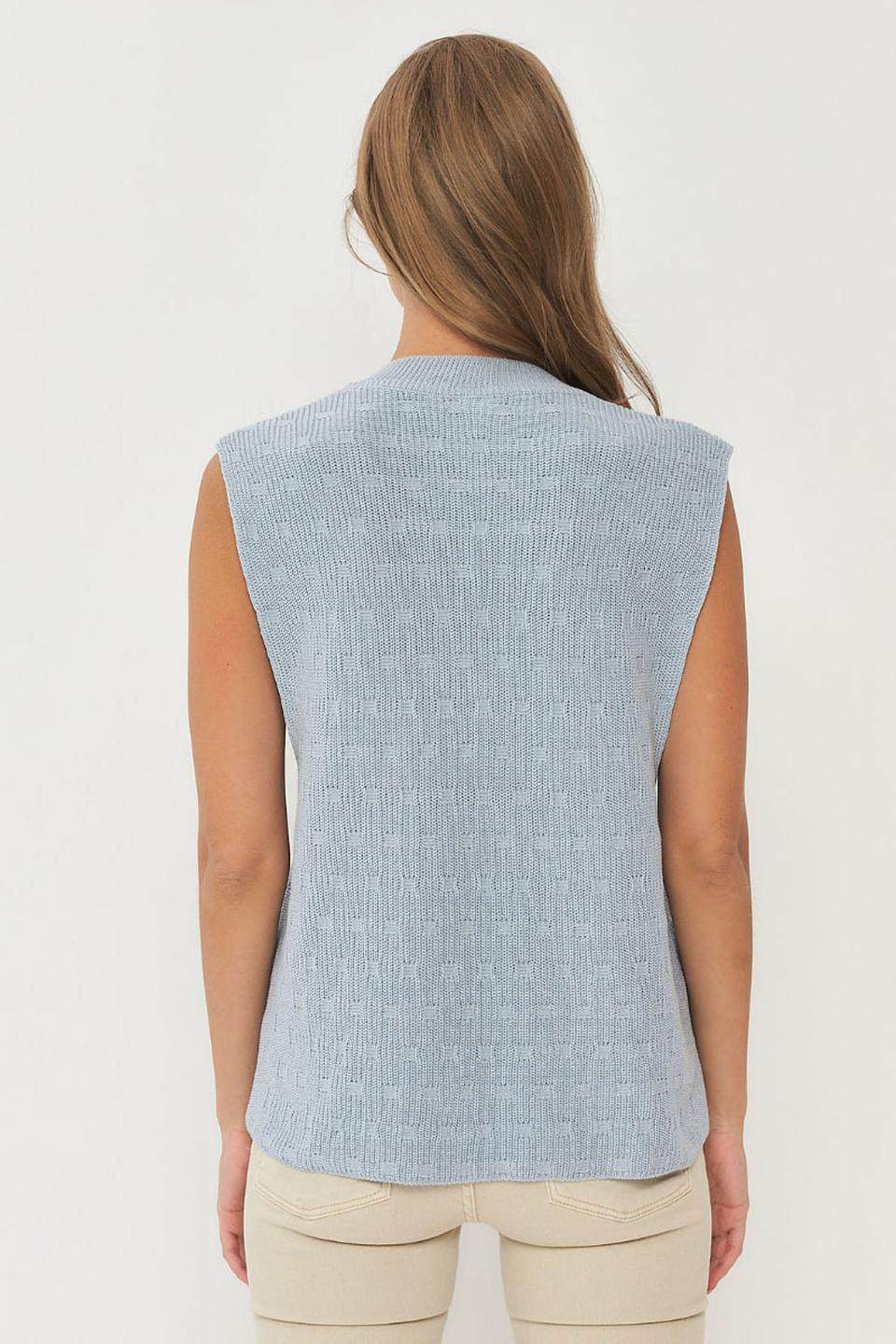 Жилет VAY вязаный голубой