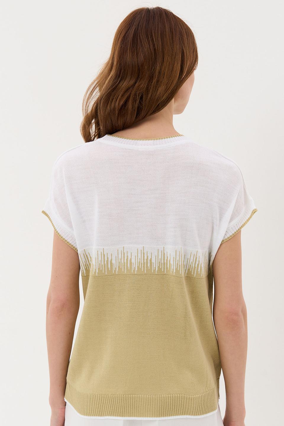 Джемпер VAY с бахромой оливковый