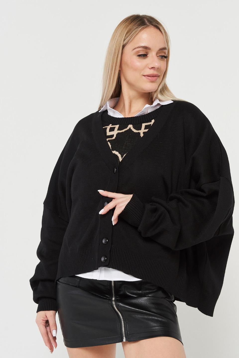 Кардиган BE YOU с принтом чёрный