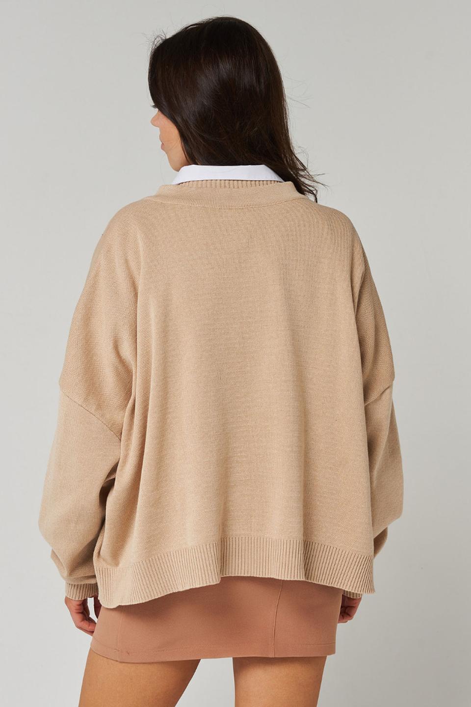 Кардиган BE YOU бежевый оверсайз