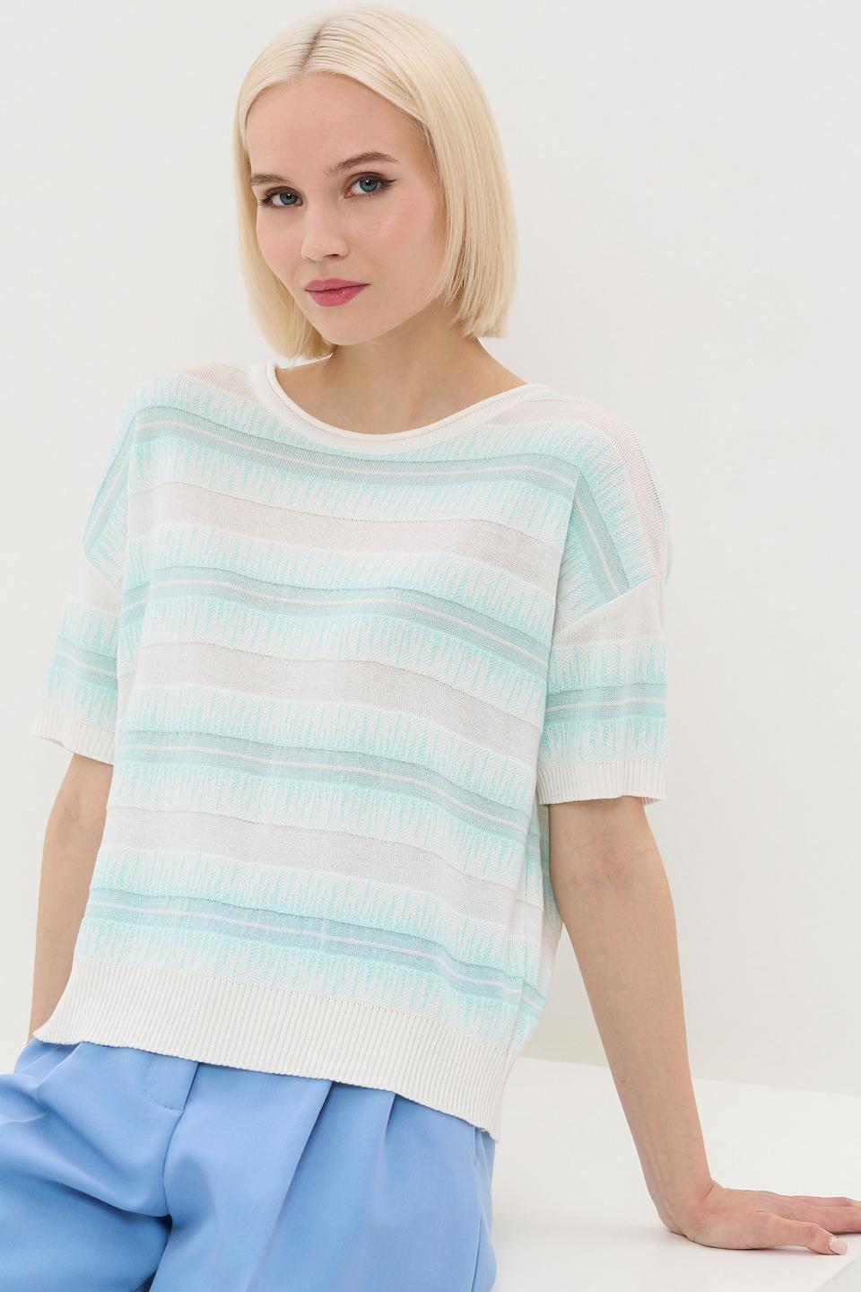 Джемпер BE YOU в полоску мятный