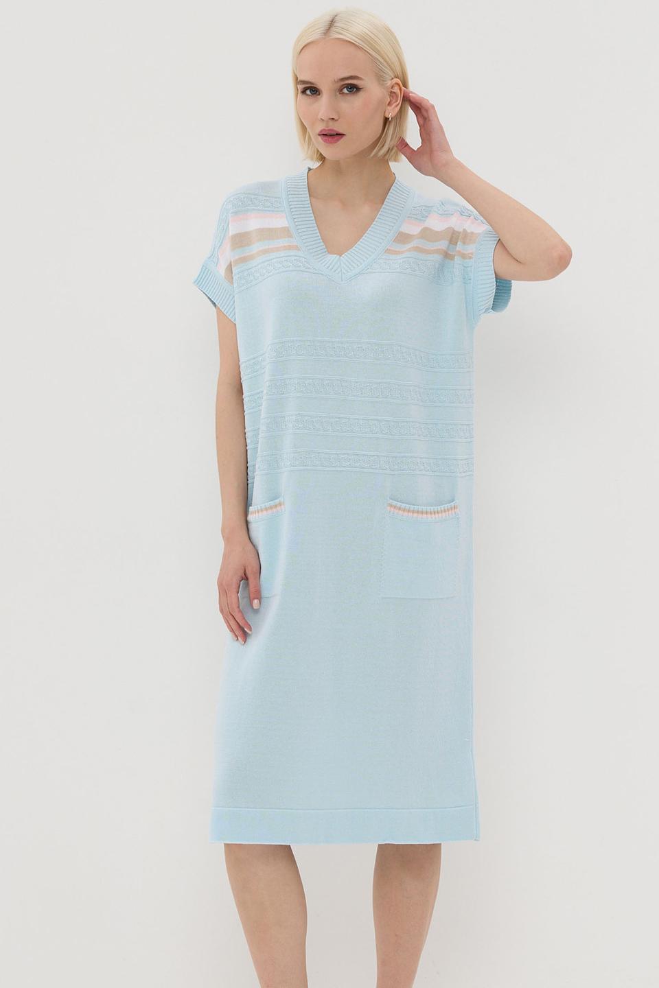 Платье NEWVAY вязаное голубое