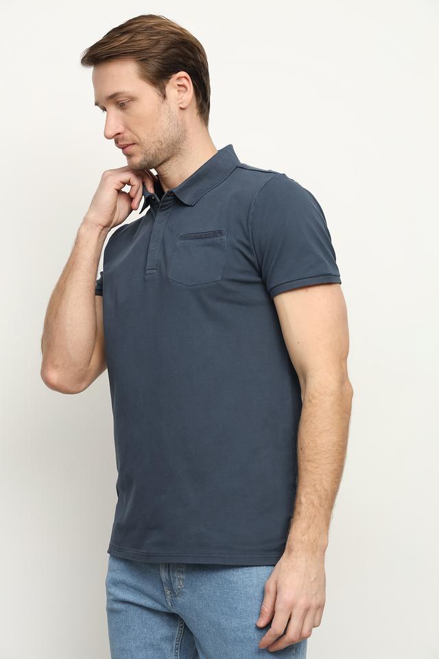 Поло Basefield мужское тёмно-синее