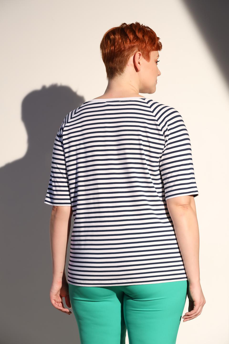 Футболка Tuzzi в полоску с принтом