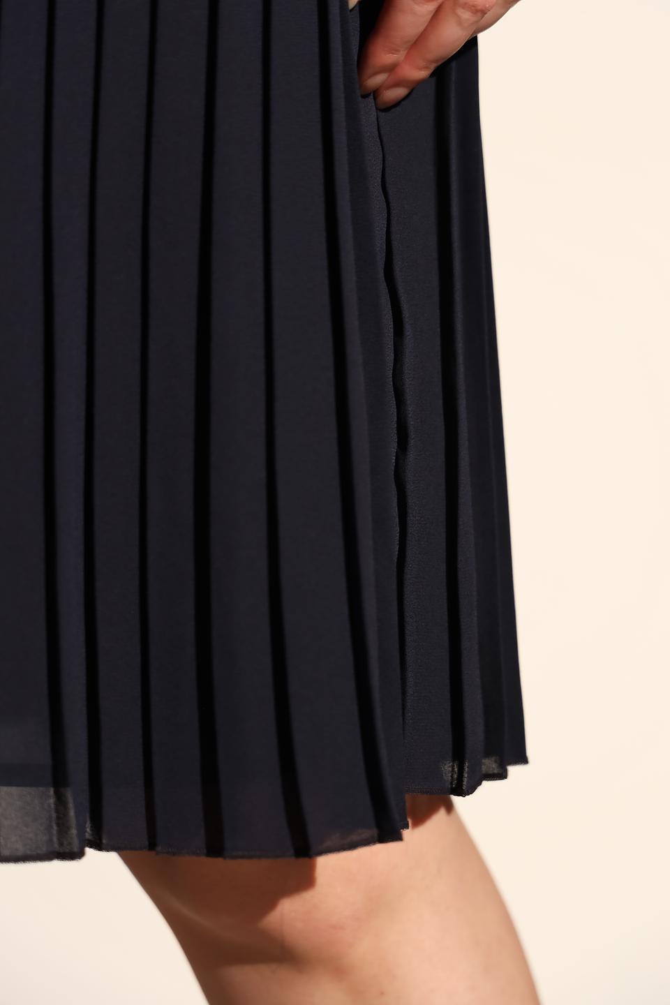 Платье Tuzzi с принтом и плиссе тёмно-синее