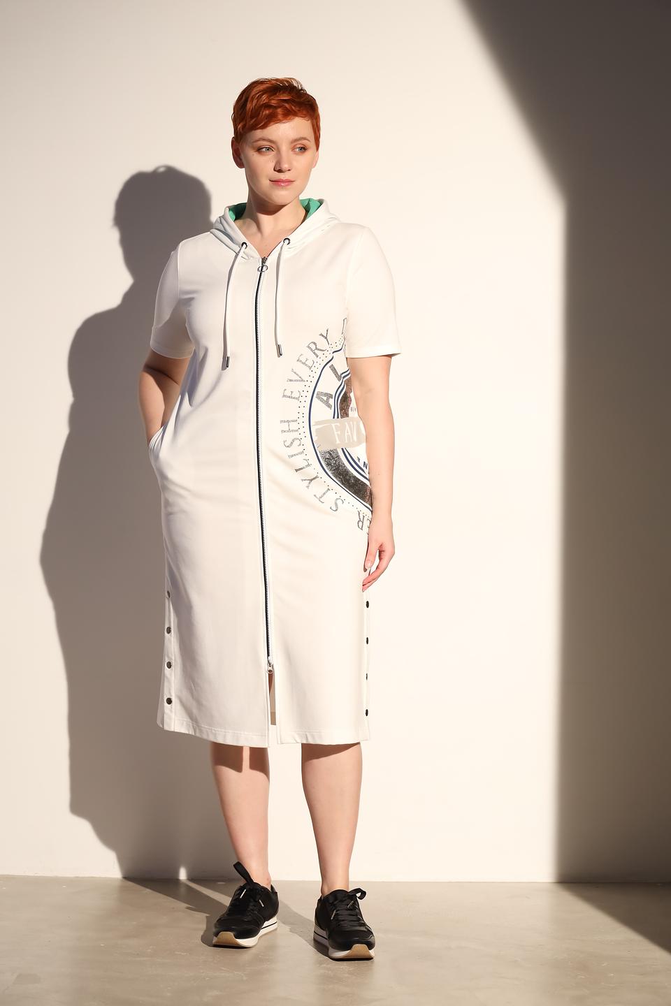 Платье Tuzzi с капюшоном белое