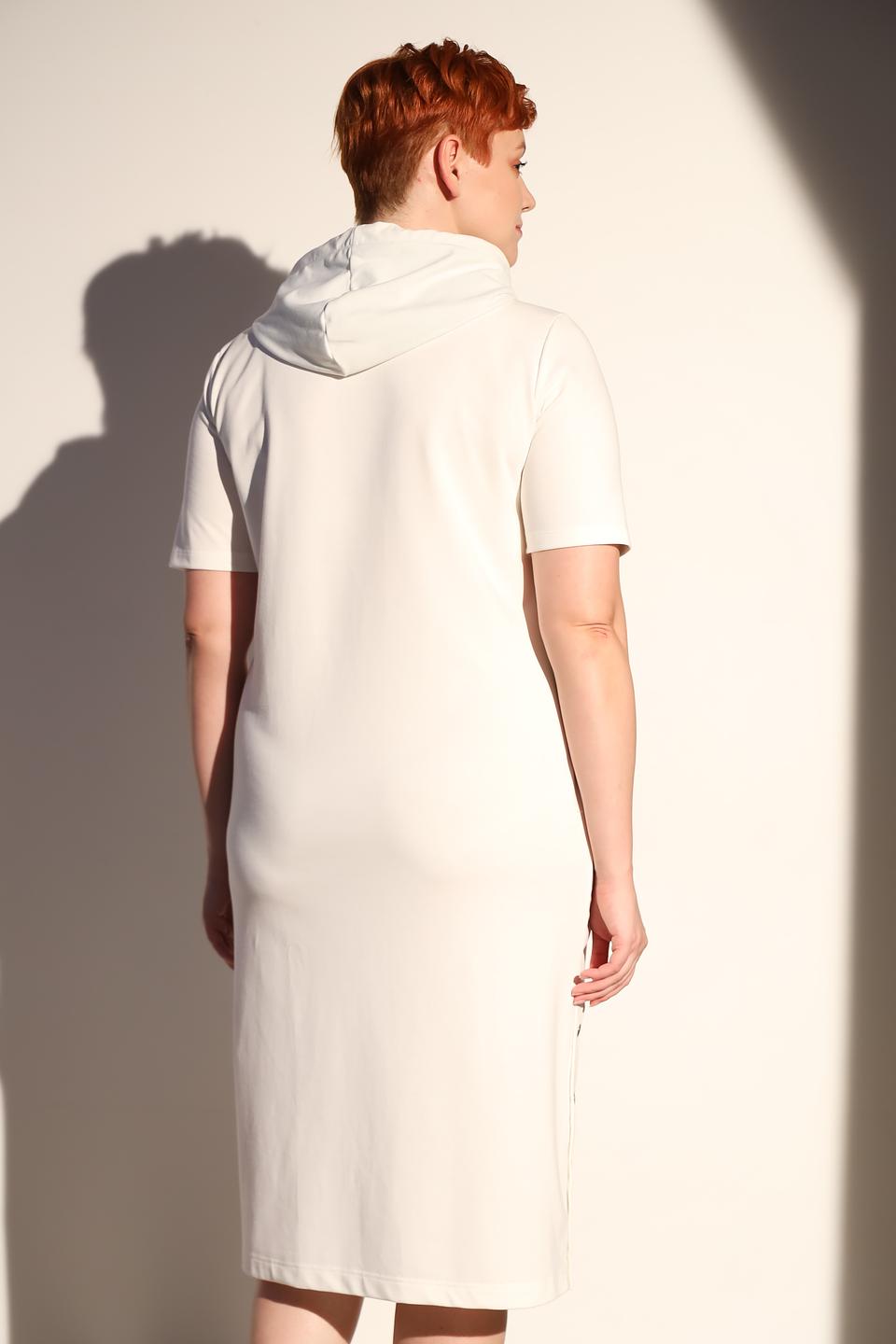 Платье Tuzzi с капюшоном белое