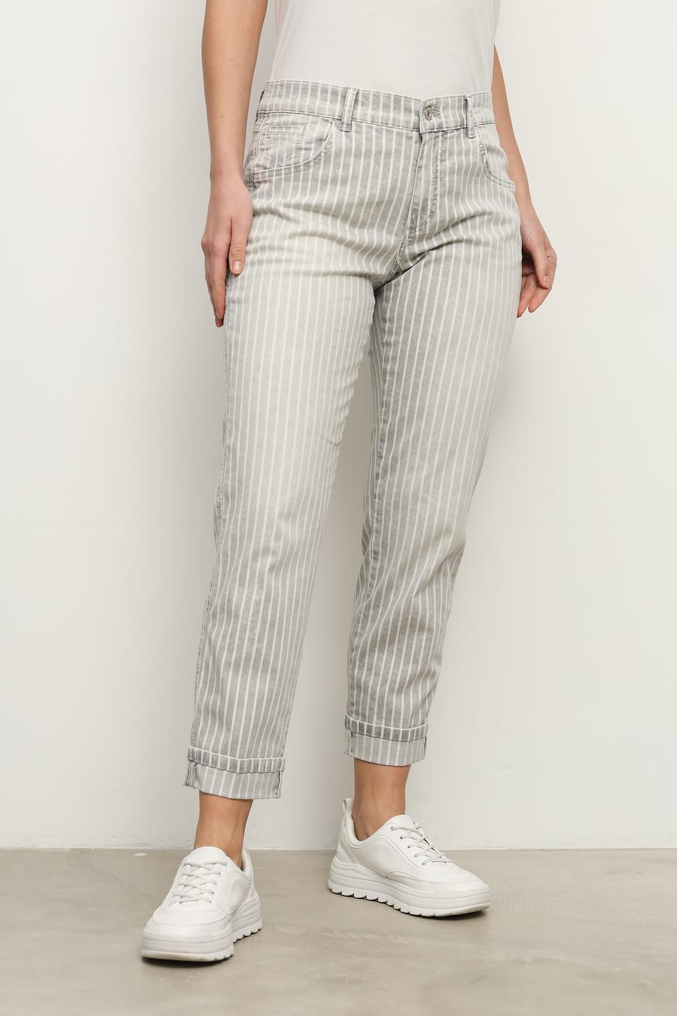 Джинсы Angels в полоску серые