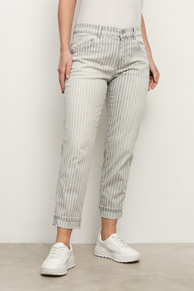 Джинсы Angels в полоску серые