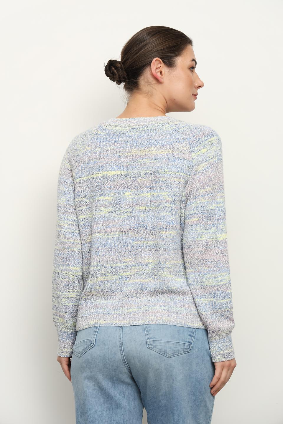 Пуловер Gerry Weber с ажурной вязкой голубой