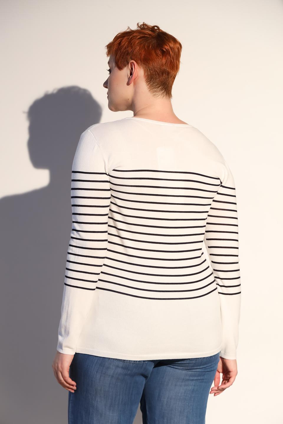 Пуловер Lebek в полоску