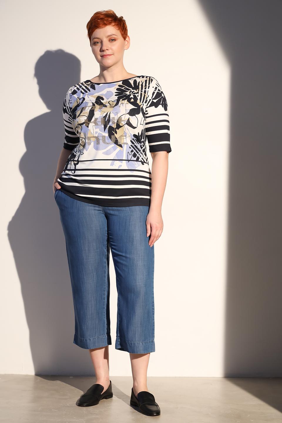 Блуза Lebek с цветочным принтом