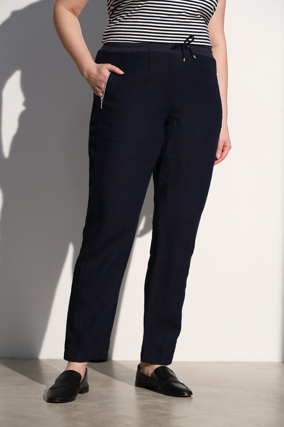 Брюки классические Doris Streich темно-синие