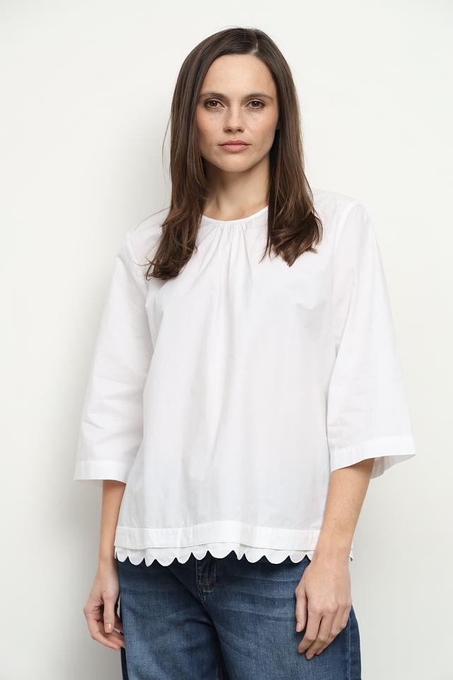 Блуза Gerry Weber с воланом белый