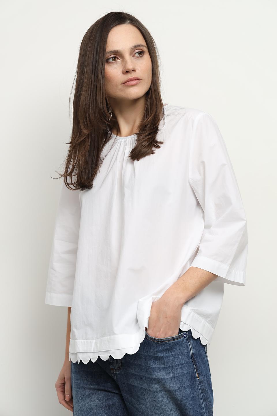 Блуза Gerry Weber с воланом белый