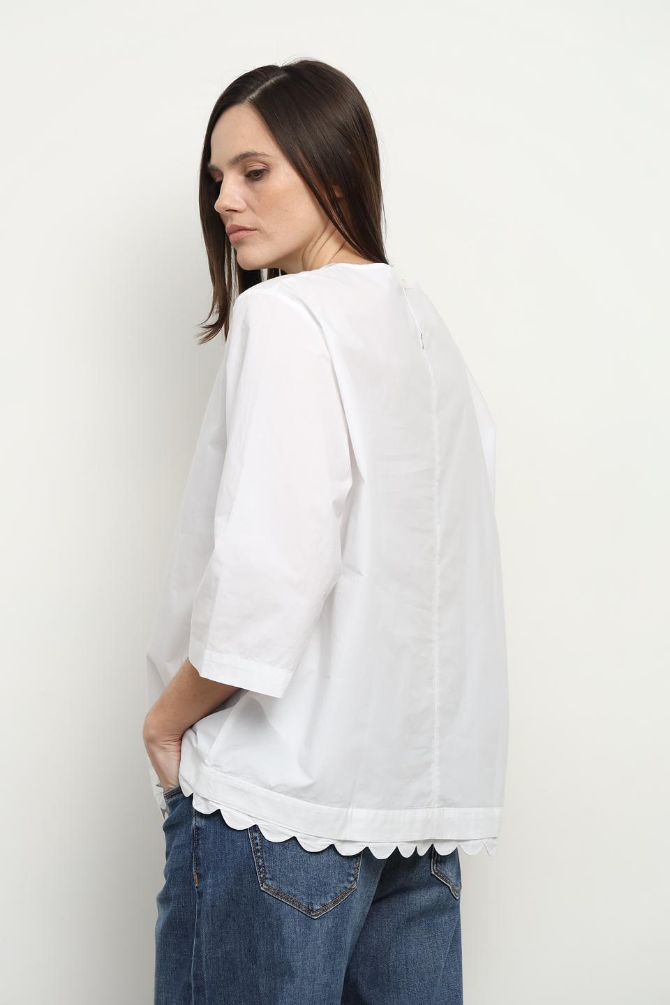 Блуза Gerry Weber с воланом белый