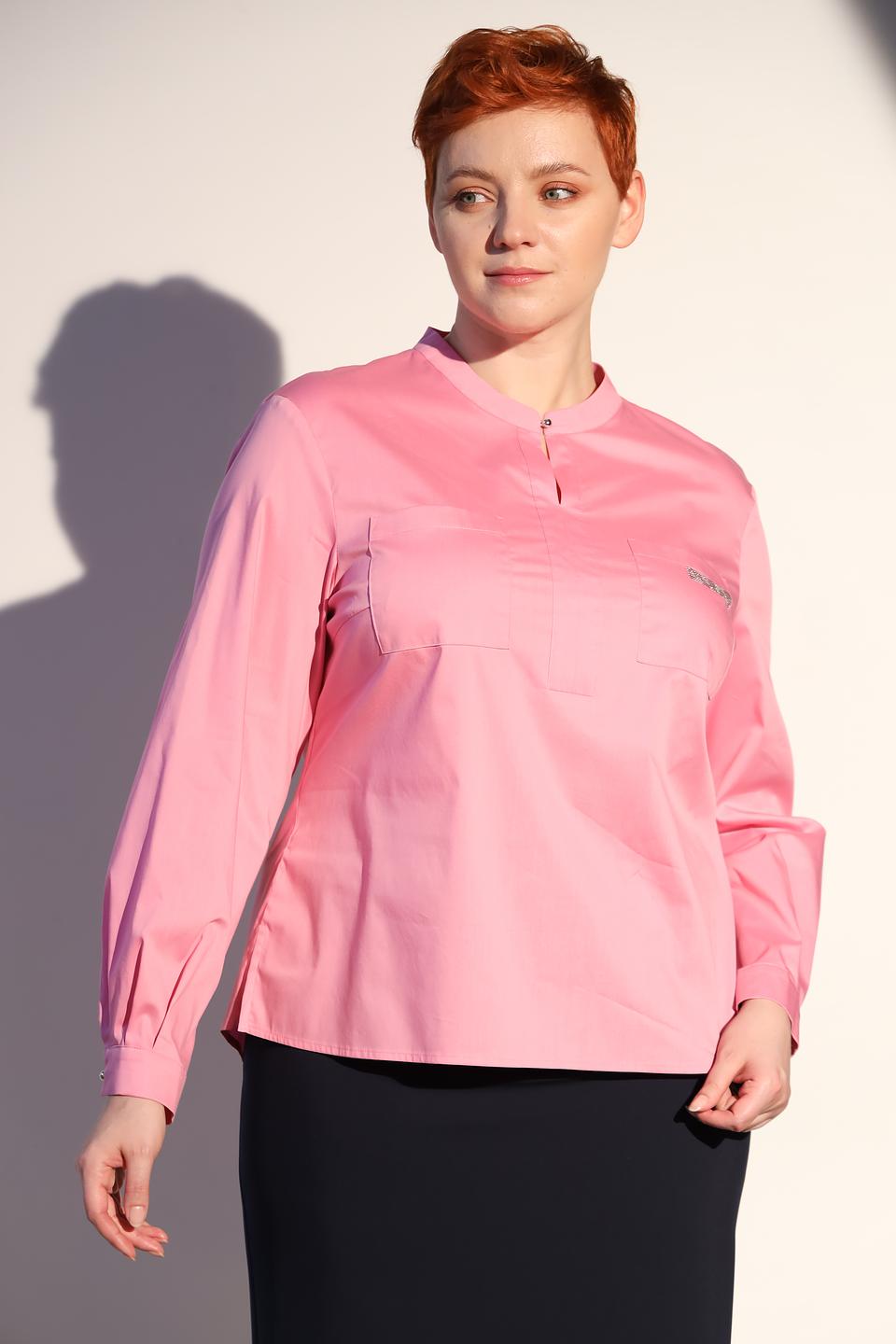 Блуза Thomas Rabe розовая с карманом