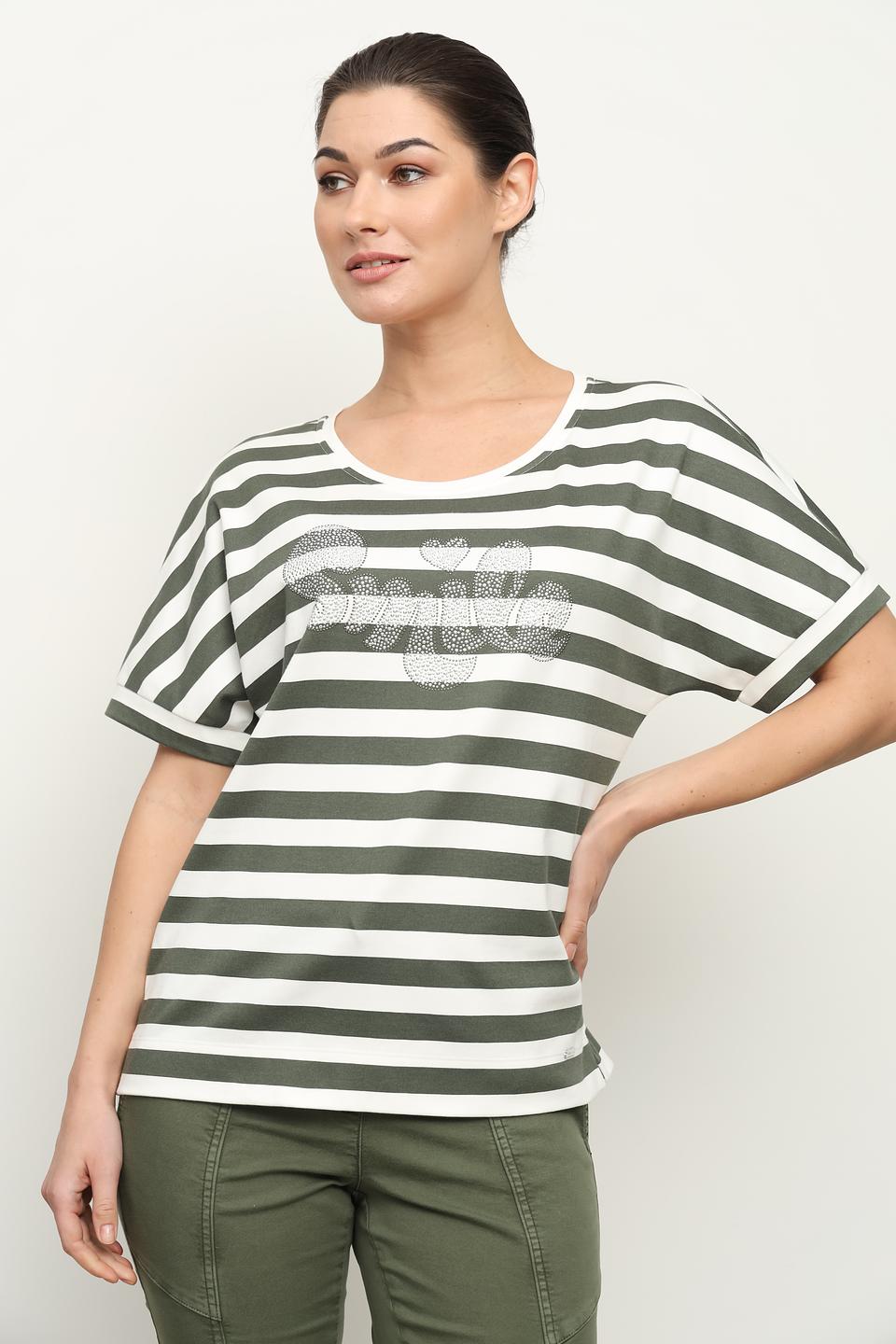 Футболка Via Appia в полоску с аппликацией