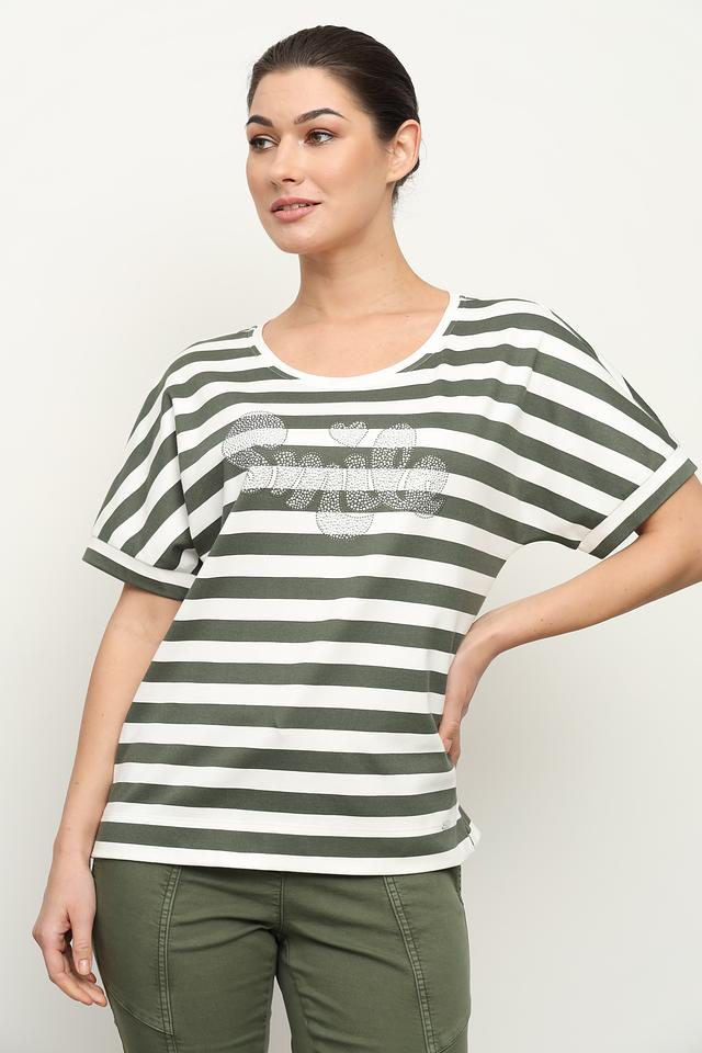 Футболка Via Appia в полоску с аппликацией